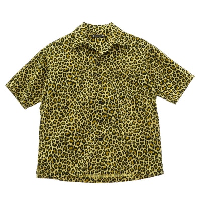 MINEDENIM マインデニム 半袖シャツ 26SS 2604-5003 Leopard Print Flannel S.S Open Collar SH レオパード プリント オープンカラー 半袖シャツ イエロー系 M【中古】