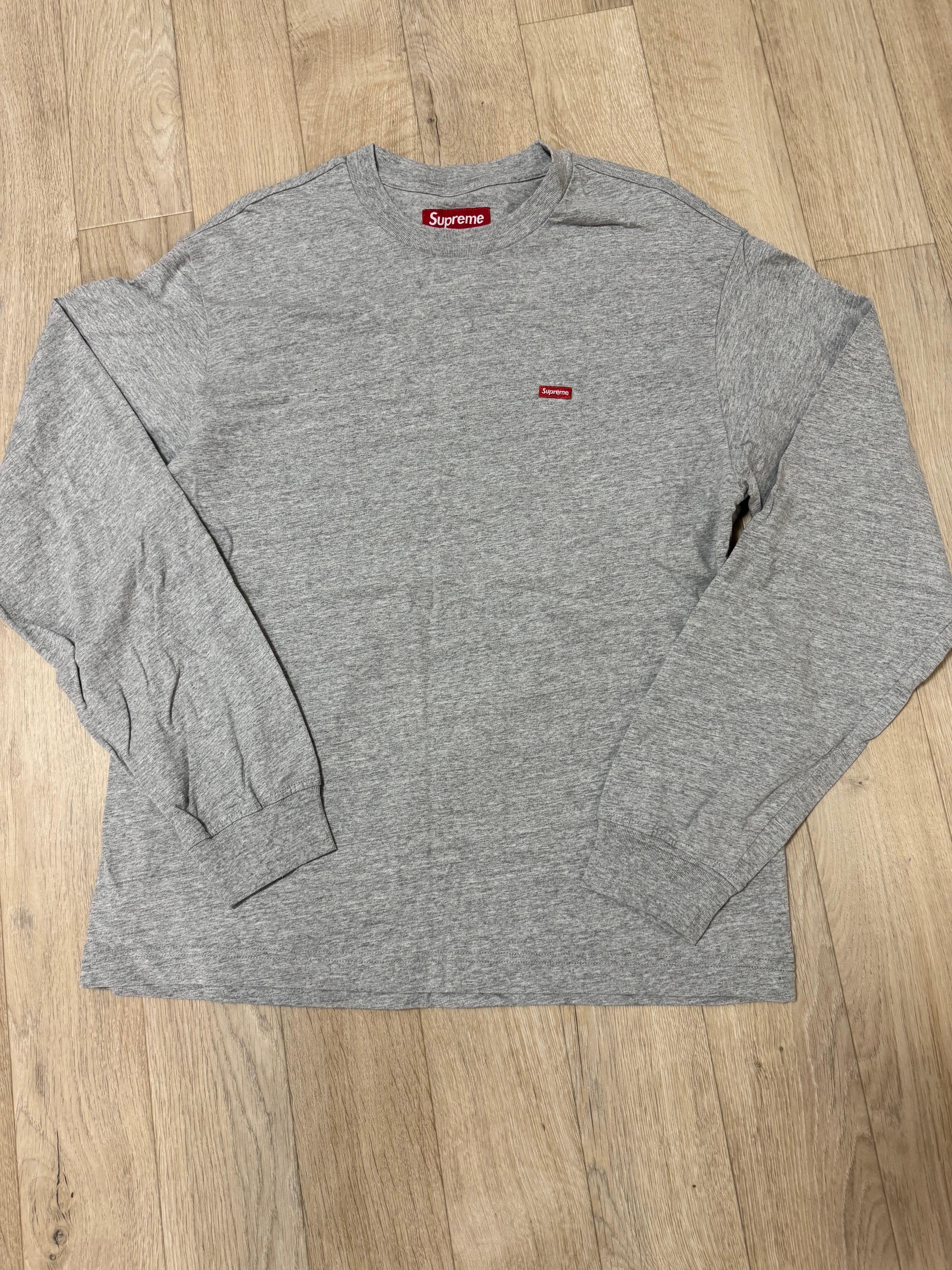 Supreme Small Box L/S Tee "Heather Grey"(23FW)