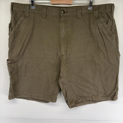 古着 カーハート Carhartt ダック パンツ ペインターパンツ ハーフ ショートパンツ ワーク ジッパーフライ w46 ブラウン系 メンズ