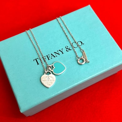 TIFFANY&Co. ティファニー リターントゥ ティファニー ブルー ダブルハート タグ シルバー925 ネックレス シルバー
88093