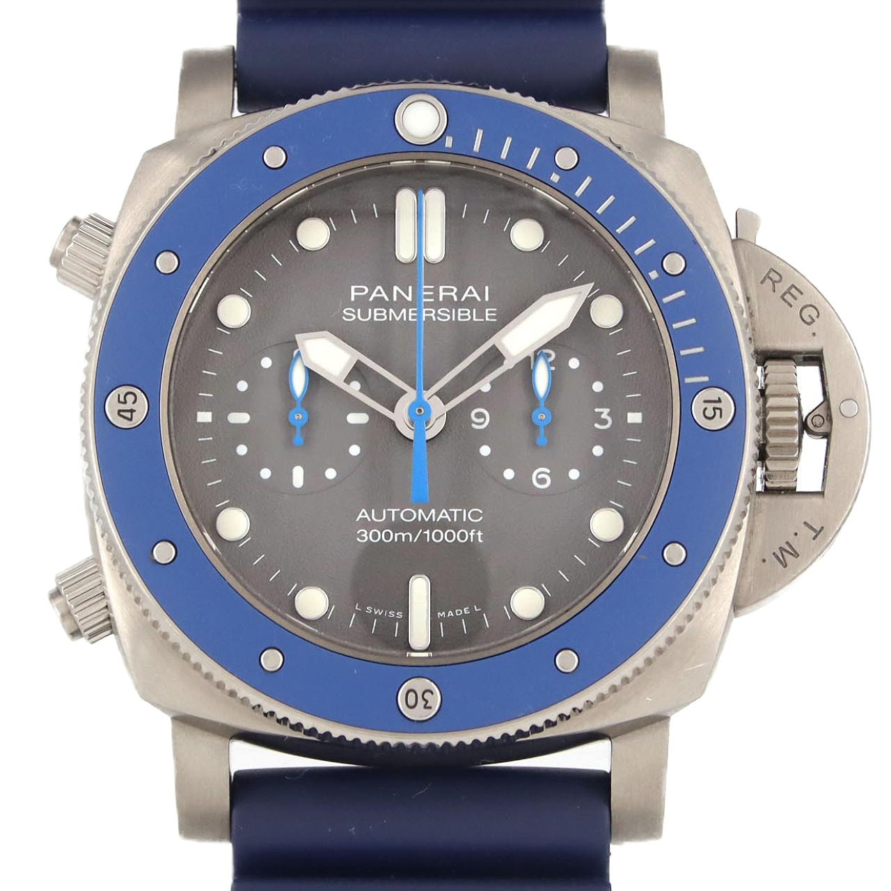 【ノーメンテナンス還元価格】パネライ サブマーシブルクロノ・ギヨーム・ネリー""エディション TI"" PAM00982 TI 自動巻