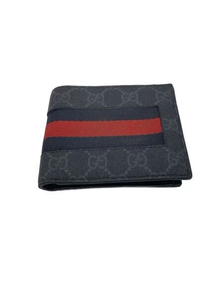 GUCCI GG Supreme New Web Coin Wallet "Black"