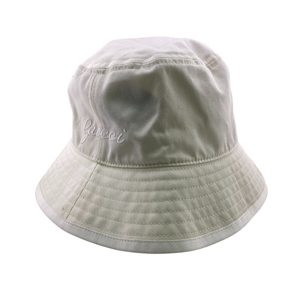 グッチ GUCCI ハット ロゴ バケットハット 帽子 782733 ホワイト