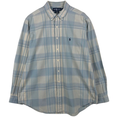 古着 ラルフローレン Ralph Lauren BLAKE 長袖 ボタンダウンチェックシャツ メンズXL相当/eaa634836