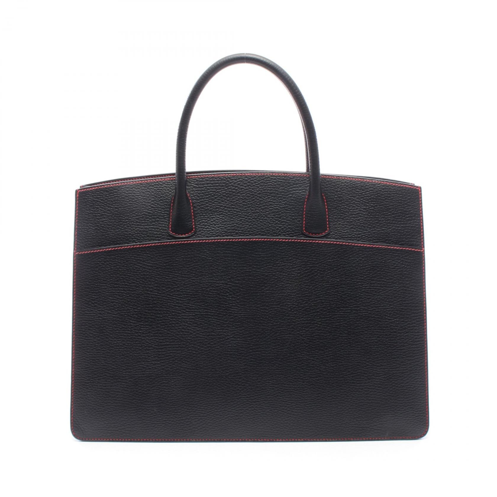 エルメス HERMES ホワイトバスGM トートバッグ バッグ レザー シェーブルコロマンデル □F刻印(2002年製造) レディース ブラック系 【中古】