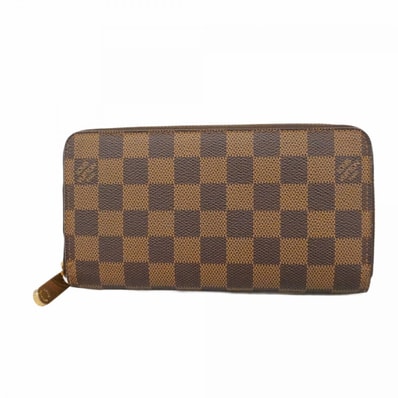 【6dd4498】ルイヴィトン 長財布 ダミエ ジッピーウォレット N60015 エベヌ【中古】メンズ レディース ユニセックス