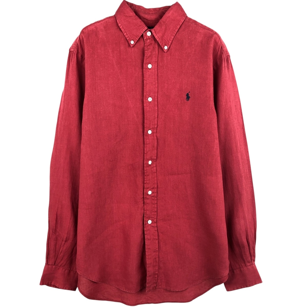 古着 ラルフローレン Ralph Lauren 長袖 リネン ボタンダウンシャツ メンズM相当/eaa634886