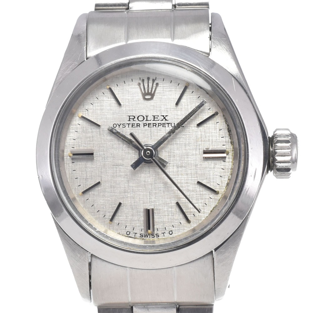 ロレックス ROLEX 6718 ヴィンテージ オイスターパーペチュアル Cal.2030 シルバー 自動巻き レディース 良品 保証書付き 腕時計 J#150191