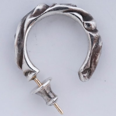 Chrome Hearts Hoop Scroll 1 Earrings "Silver"