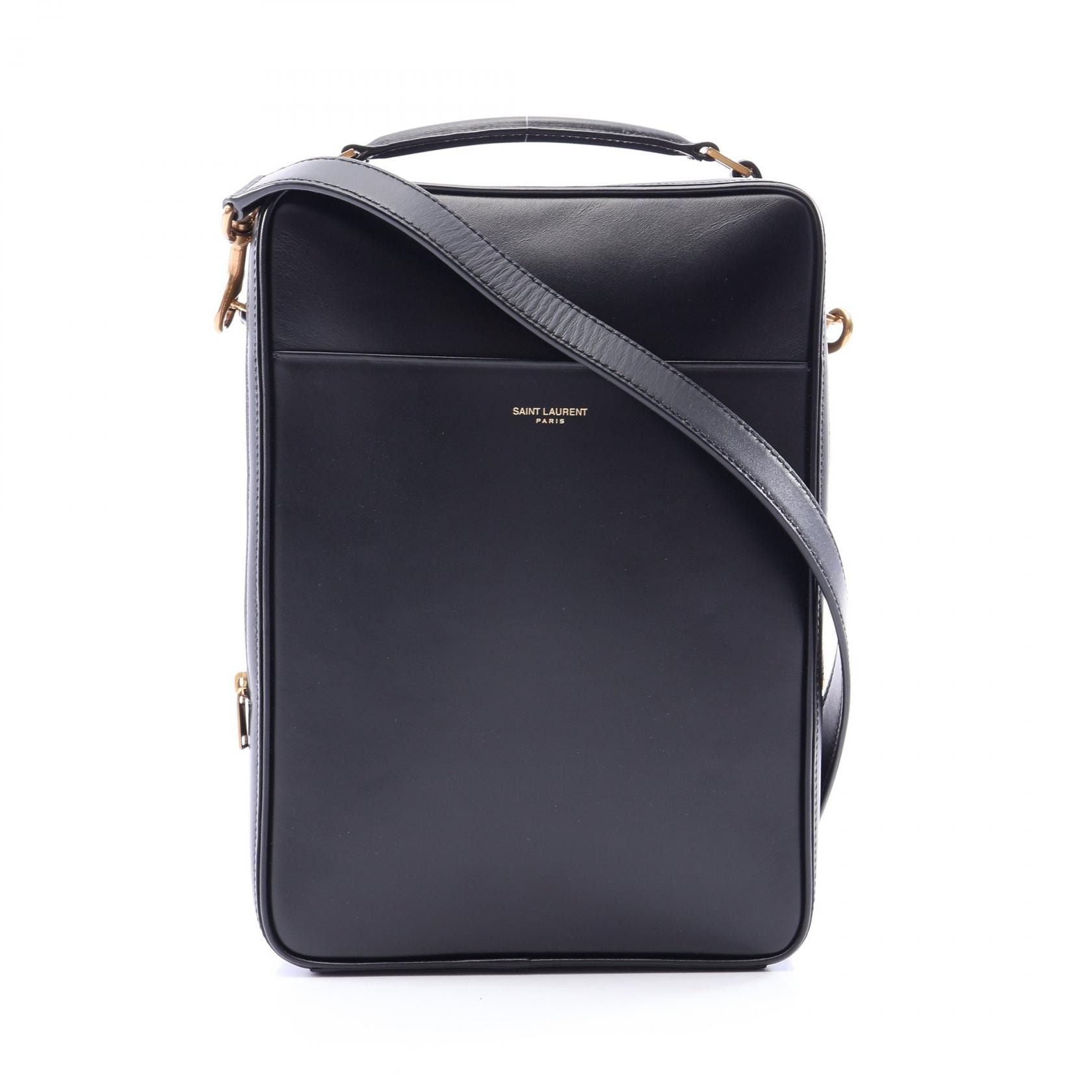 サンローランパリ SAINT LAURENT PARIS 2WAY ハンドバッグ バッグ レザー メンズ ブラック系 821265 【中古】
