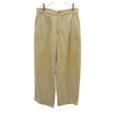 ARMANI COLLEZIONI アルマーニコレッツォーニ イタリア製 リネンブレンド ワイドパンツ 46 ベージュ