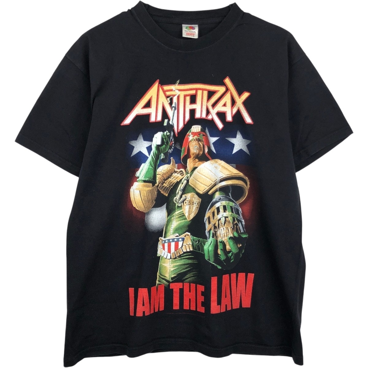 古着 フルーツオブザルーム FRUIT OF THE LOOM HEAVY COTTON ANTHRAX アンスラックス バンドTシャツ バンT メンズL相当/eaa660428