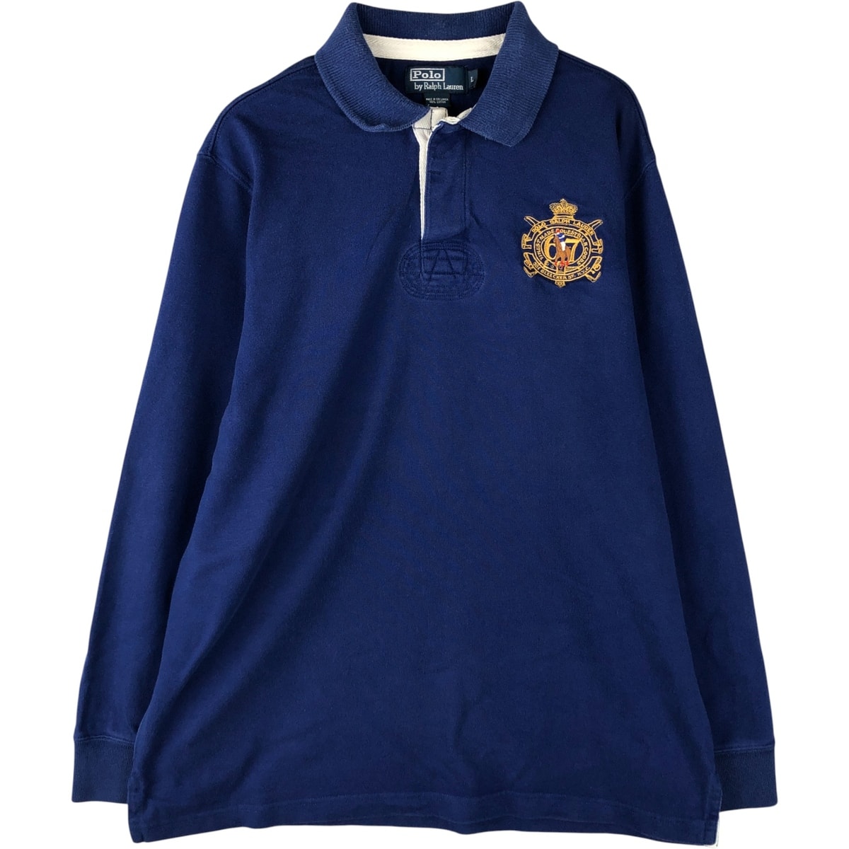 古着 ラルフローレン Ralph Lauren POLO by Ralph Lauren 長袖 ラガーシャツ メンズL相当/eaa593085