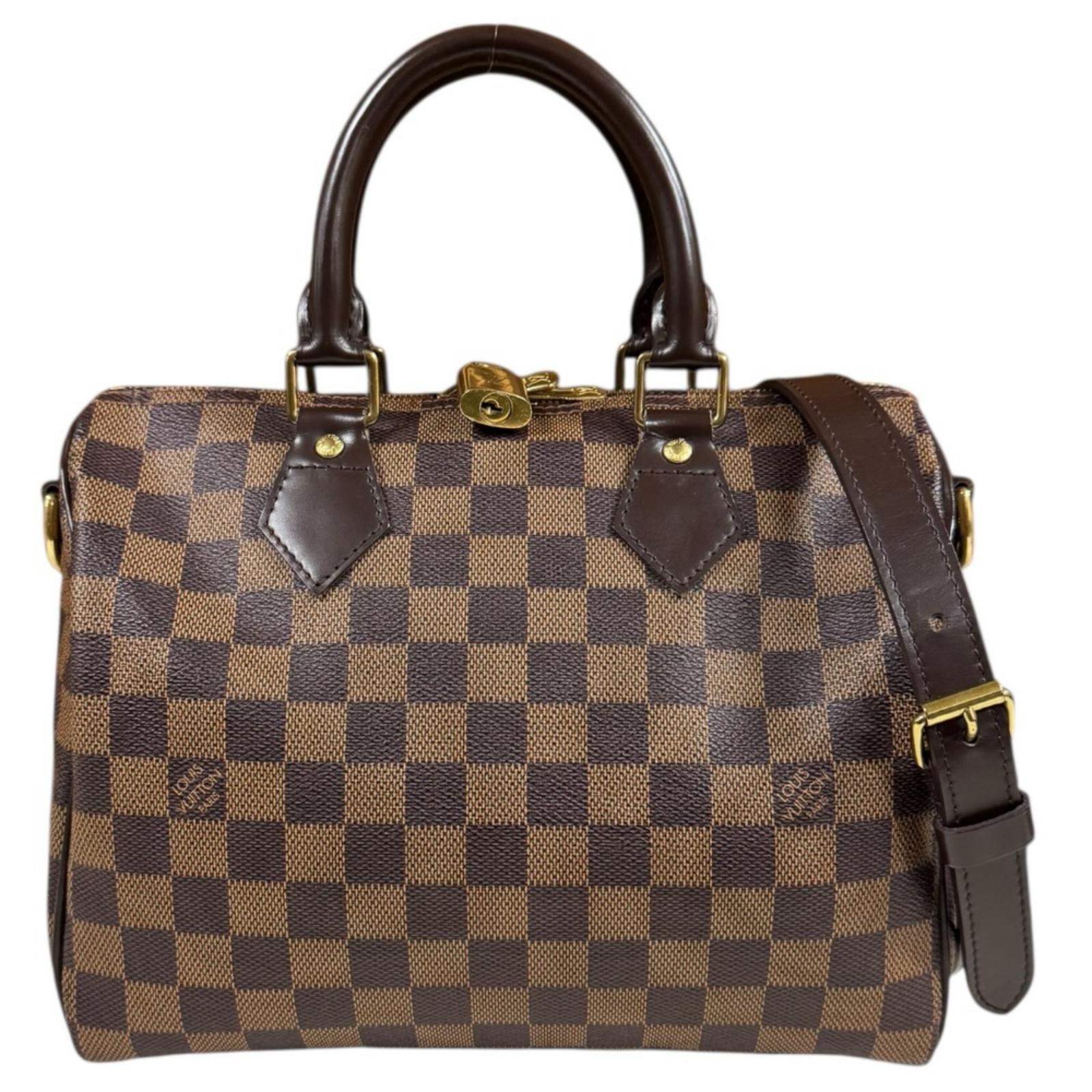 ルイヴィトン スピーディ25バンドリエール ダミエ ショルダーバッグ ダミエキャンバス N41181 ブラウン レディース LOUIS VUITTON  中古