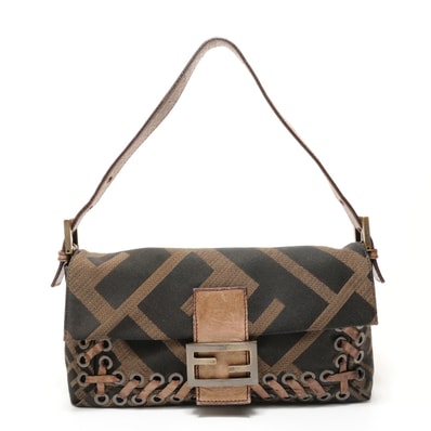 フェンディ FENDI マンマバケット ワンショルダー ズッカ ショルダーバッグ【中古】