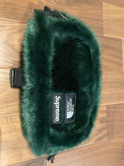 Supreme x The North Face Faux Fur Waist Bag "Green" NM82093I / NF0A5G87