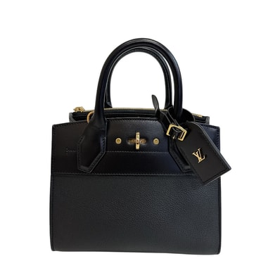 ルイヴィトン LOUIS VUITTON ショルダーバッグ LVロゴ シティ スティーマーMINI 2WAY ハンドバッグ M55639 ブラック
