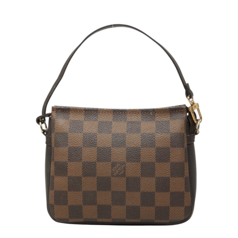 ルイ ヴィトン ダミエ トゥルース メイクアップ アクセサリーポーチ ハンドバッグ N51982 ブラウン PVC レザー レディース LOUIS VUITTON 中古