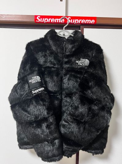 Supreme x The North Face Faux Fur Nuptse Jacket "Black"