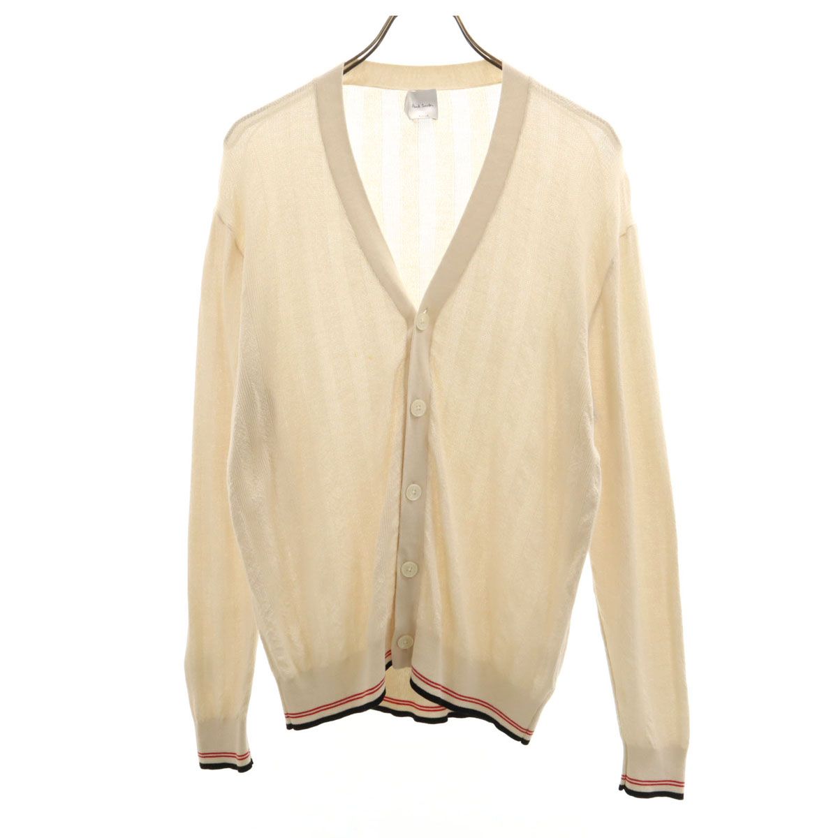 Paul Smith ポールスミス 長袖 Vネック カーディガン M ベージュ系
