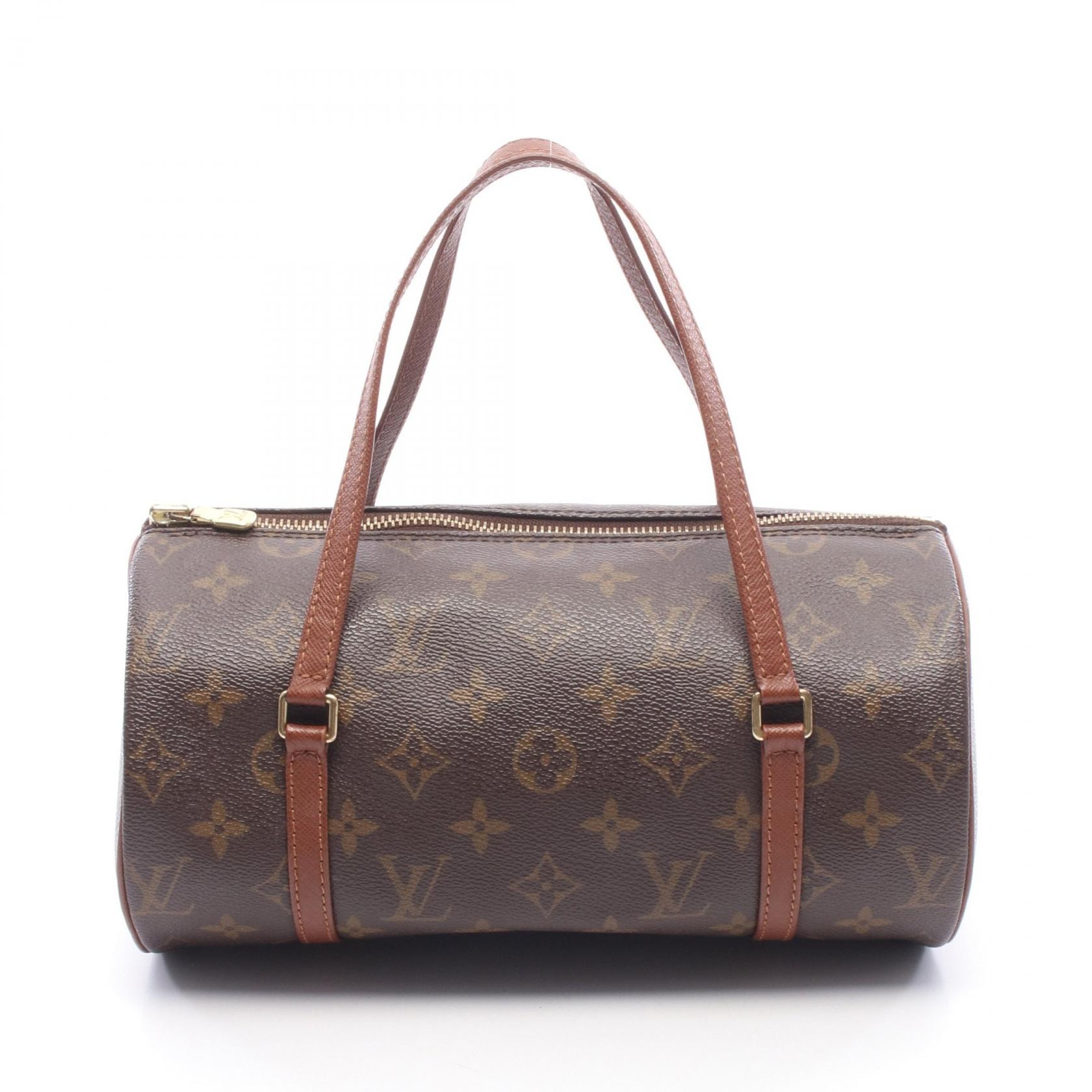 ルイ・ヴィトン LOUIS VUITTON パピヨン26 旧型 ハンドバッグ バッグ PVCコーティングキャンバス レザー モノグラム レディース ブラウン系 M51366 【中古】