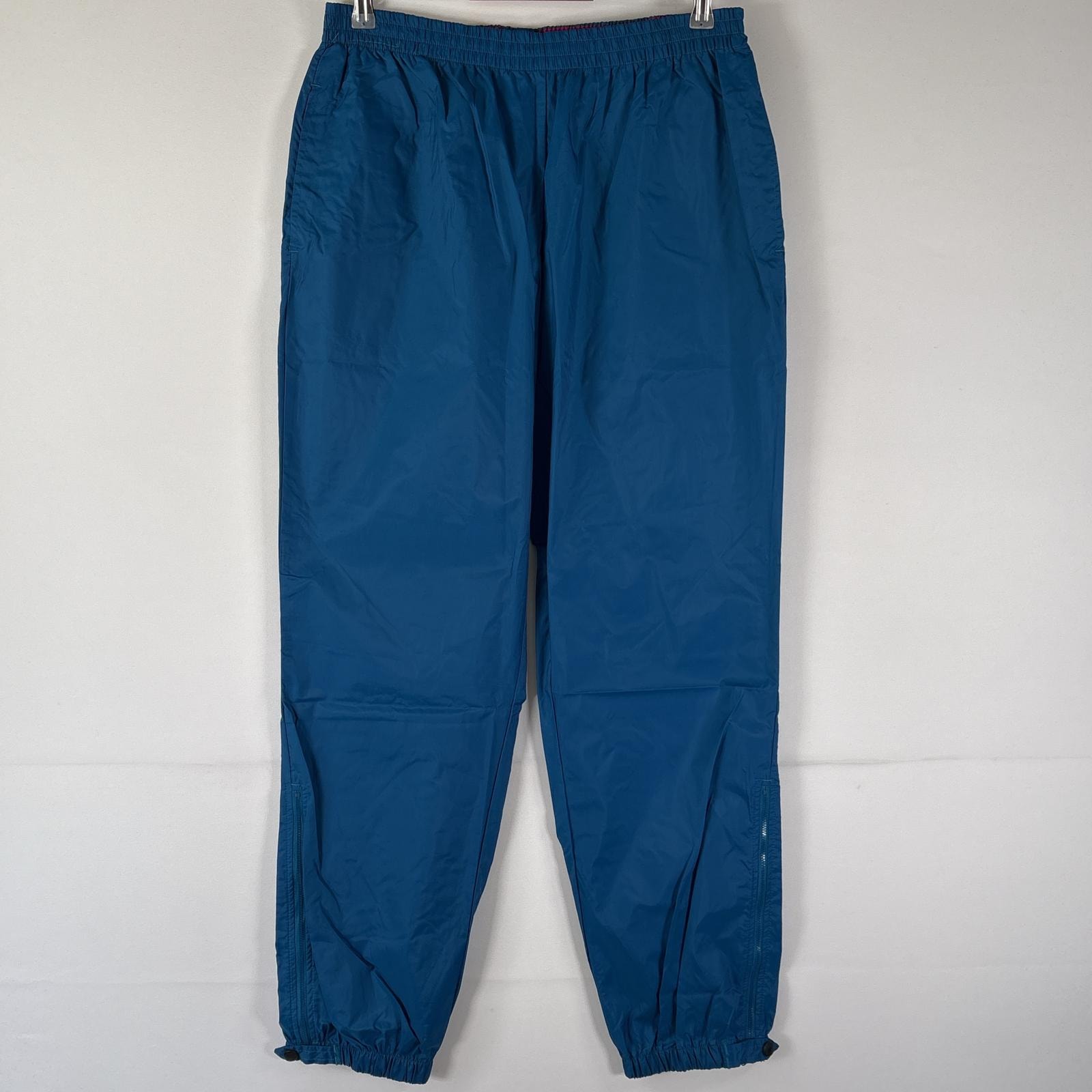 古着 90's/90年代 コロンビア Columbia ナイロンパンツ スポーツウェア アウトドア 長ズボン ワンポイントロゴ L ブルー レディース