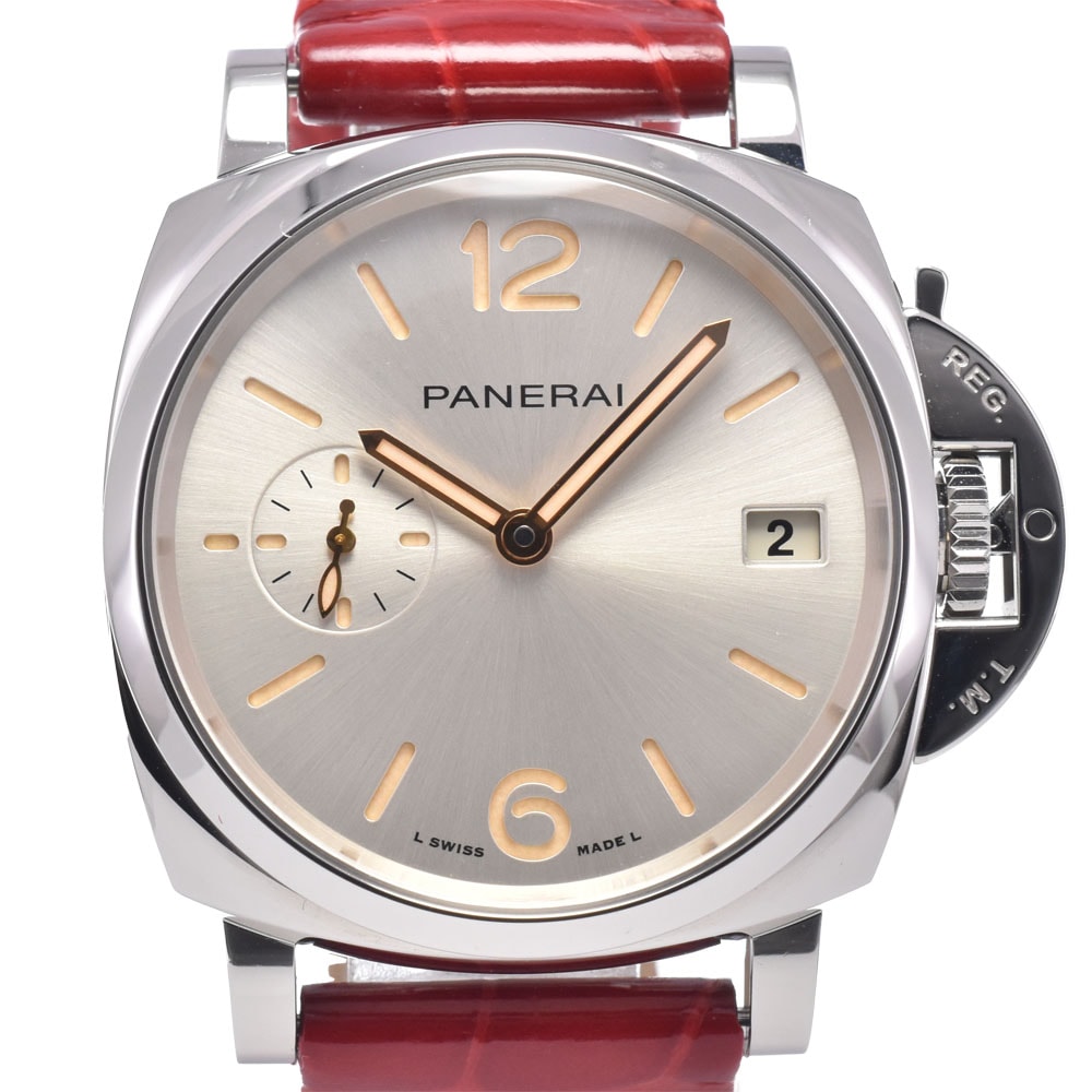 パネライ PANERAI PAM01248 ルミノール ドゥエ スモールセコンド シルバー 自動巻き ユニセックス 美品 箱・保証書付き 腕時計 P#148951