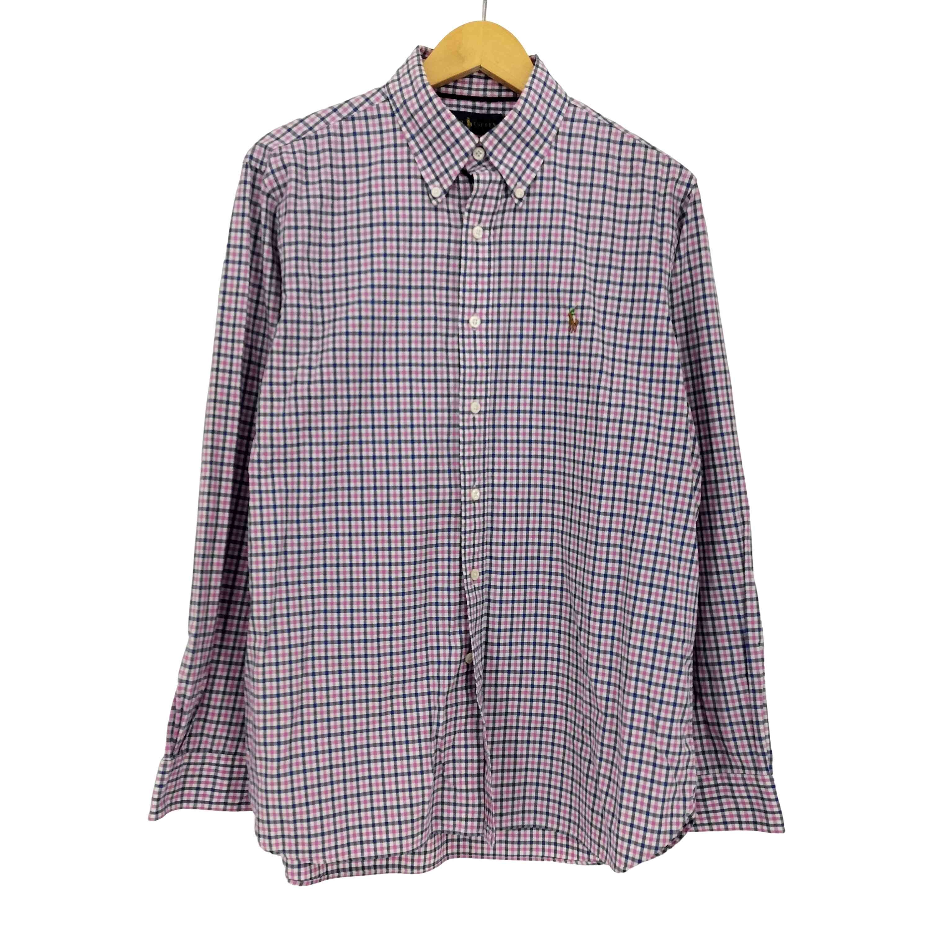 現行タグ LUXURY OXFORD チェック ポニー刺繍 L/S ボタンダウンシャツ【1143765695131】