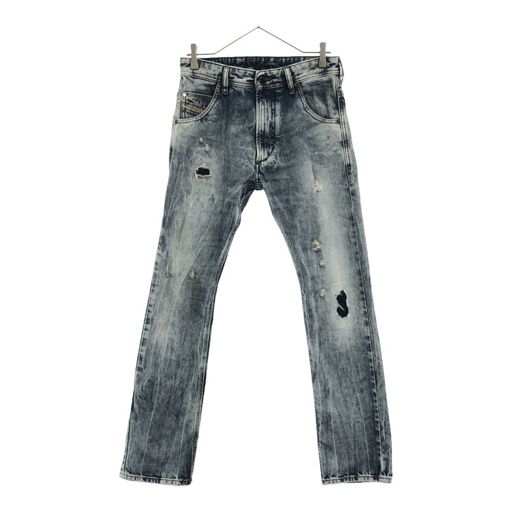 DIESEL ダメージ加工 ストレートデニムパンツ