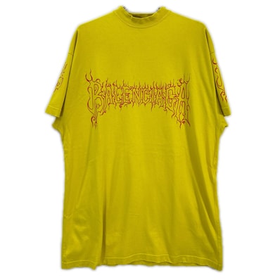 バレンシアガ イエロー 739028 DARKWAVE オーバーサイズTシャツ L
