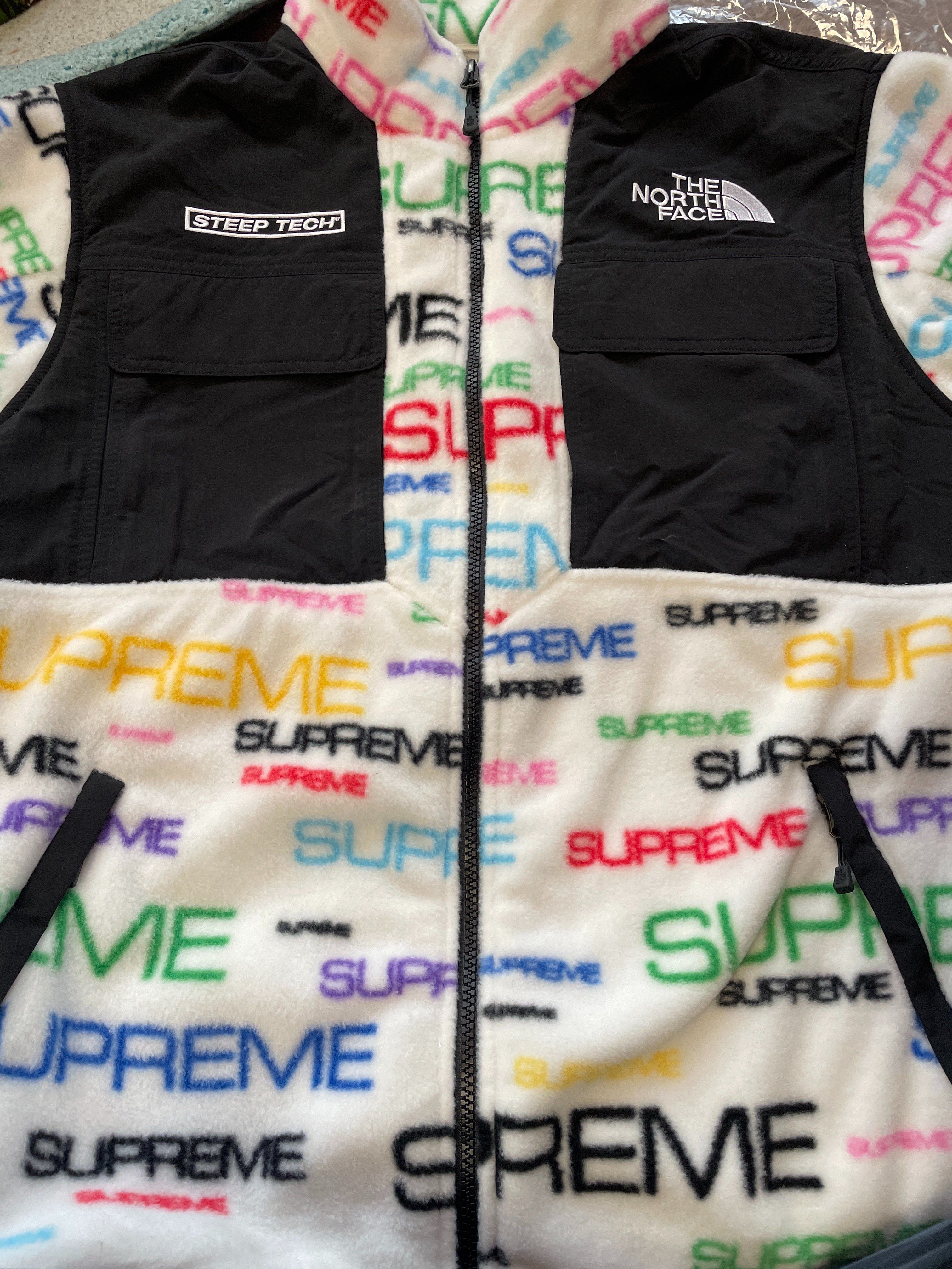 Supreme x The North Face Steep Tech Fleece Jacket "White"