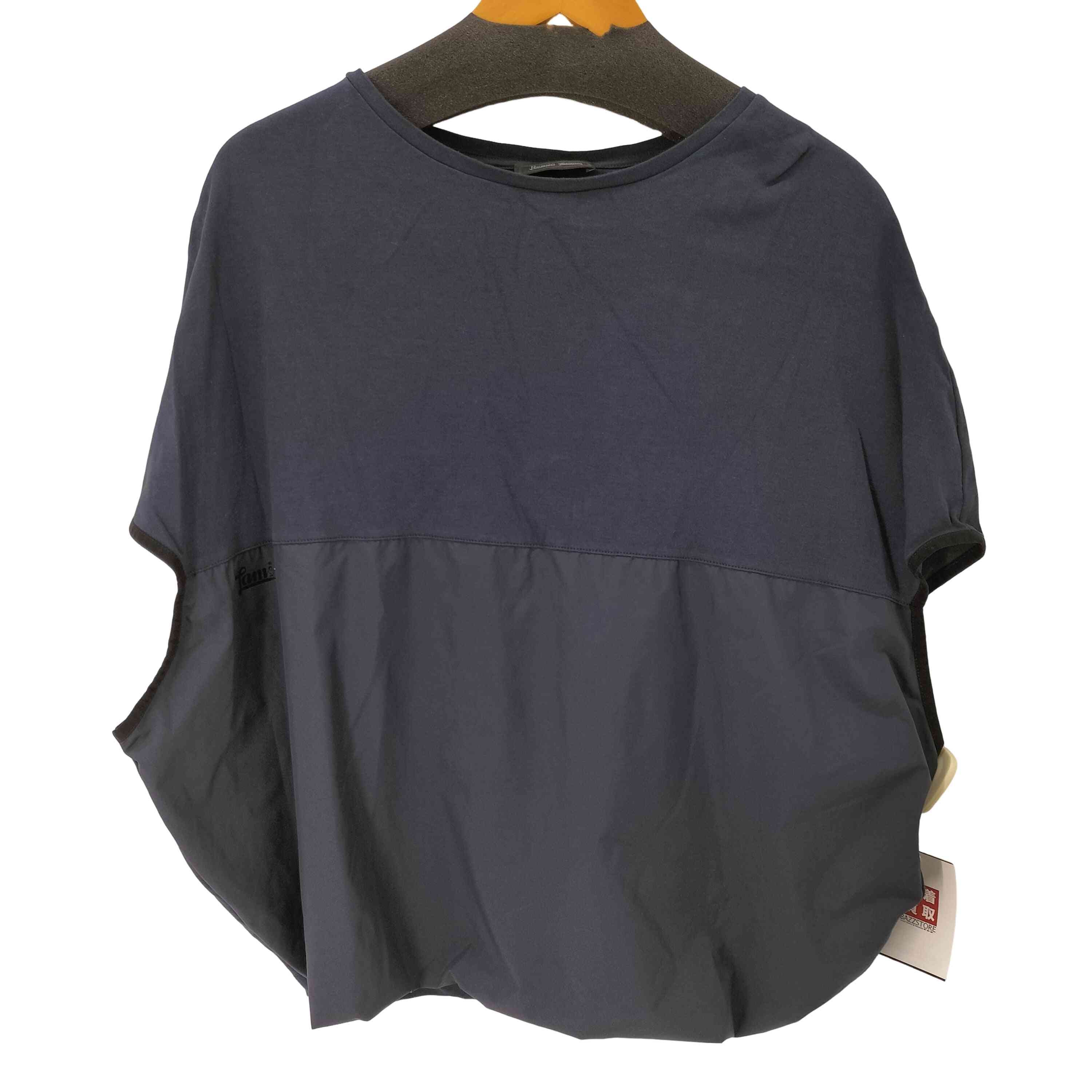 Laminar ドルマンスリーブ 素材切替 ノースリーブカットソー【1138353412801】