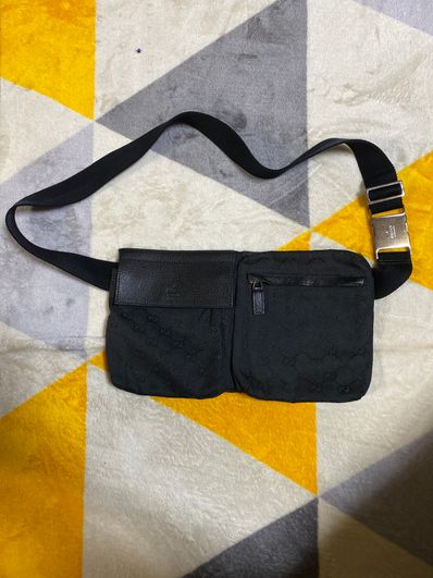 GUCCI GG Waist Bag Canvas "Black"