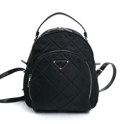 PRADA プラダ テスート インプントゥ リュック・デイパック ブラック 1BZ066 2AS3 F0002 ICチップ レディース【中古】
