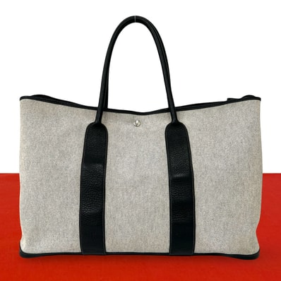 HERMES エルメス ガーデンパーティー GM トワルアッシュ ネゴンダ トートバッグ グレー
35778