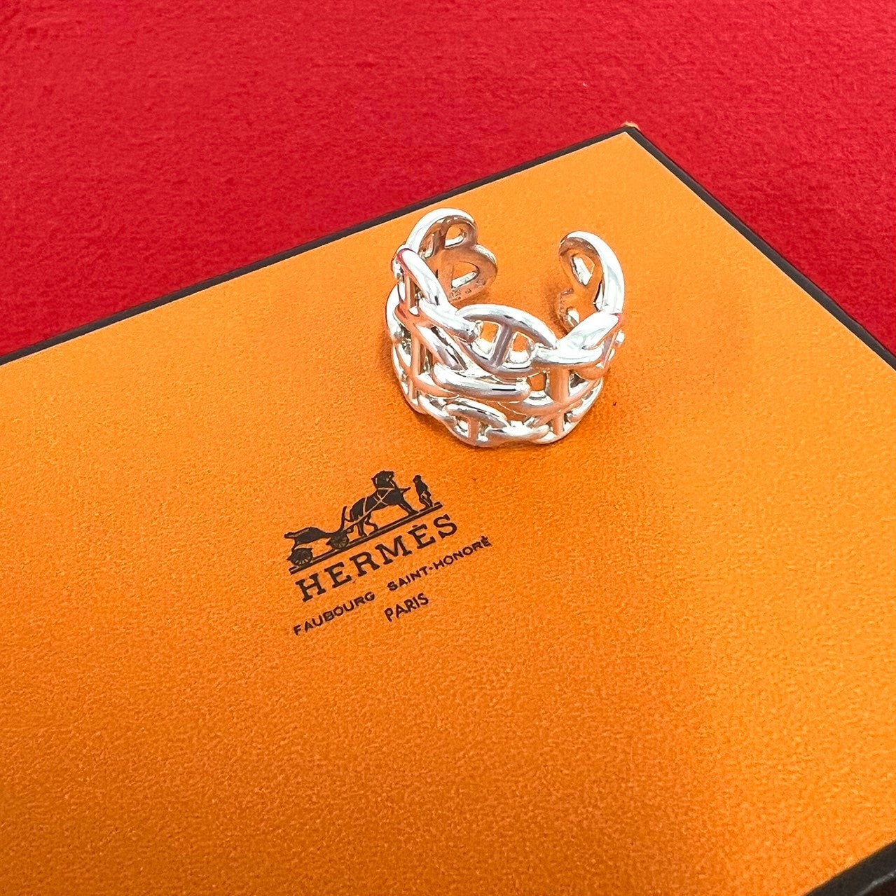 HERMES エルメス シェーヌダンクル アンシェネ GM リング シルバー925 リング・指輪 17号 シルバー
 58271