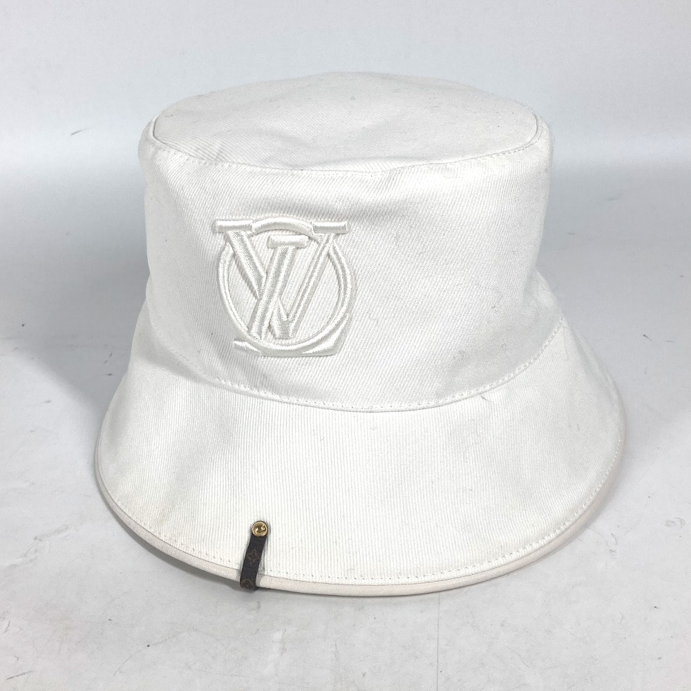 ルイヴィトン LOUIS VUITTON シャポーLV シティー M7055S ハット帽 帽子 バケットハット ボブハッ ハット コットン ホワイト