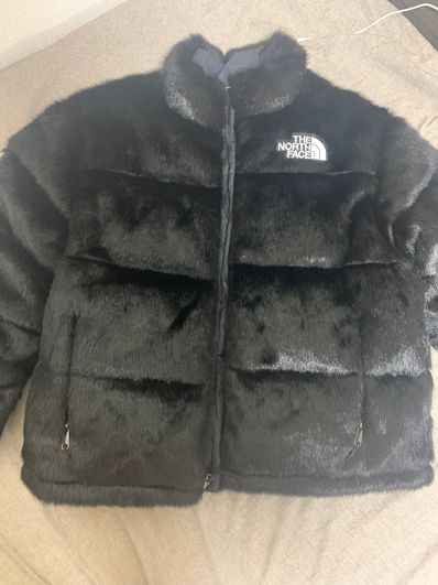 Supreme x The North Face Faux Fur Nuptse Jacket "Black"