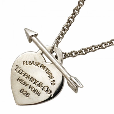 【6jcb0620-k】ティファニー ネックレス リターントゥ/ラブストラック/ハートタグ シルバー925【中古】レディース