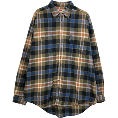 古着 リーバイス Levi's 長袖 フランネルチェックシャツ メンズL相当/eaa666151