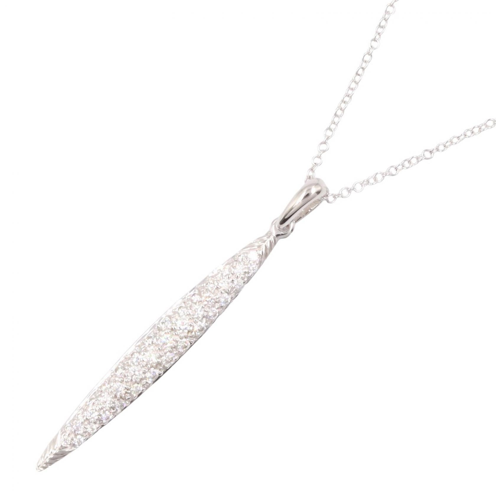 ティファニー TIFFANY&CO フェザーダイヤ ネックレス ネックレス ジュエリー K18WG(ホワイトゴールド) ダイヤモンド レディース シルバー系 / クリア系 【中古】
