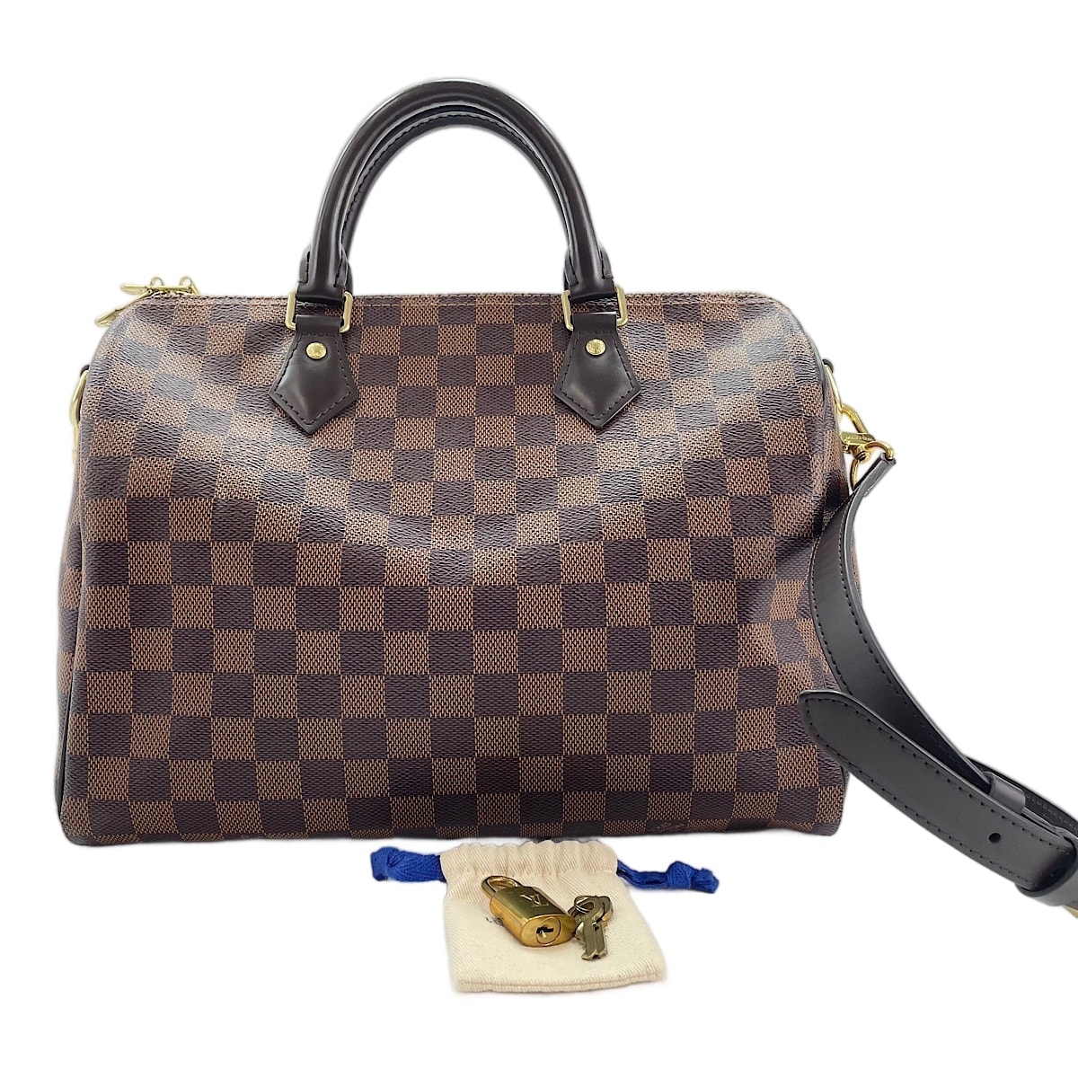 ヴィトン LV ダミエ スピーディ バンドリエール 30 ボストンバッグ【中古】