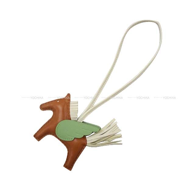 HERMES エルメス バッグチャーム ロデオ ペガサス PM ゴールド/ヴェールクリケット/クレ アニョーミロ(ラム)/スイフト B刻印 新品未使用