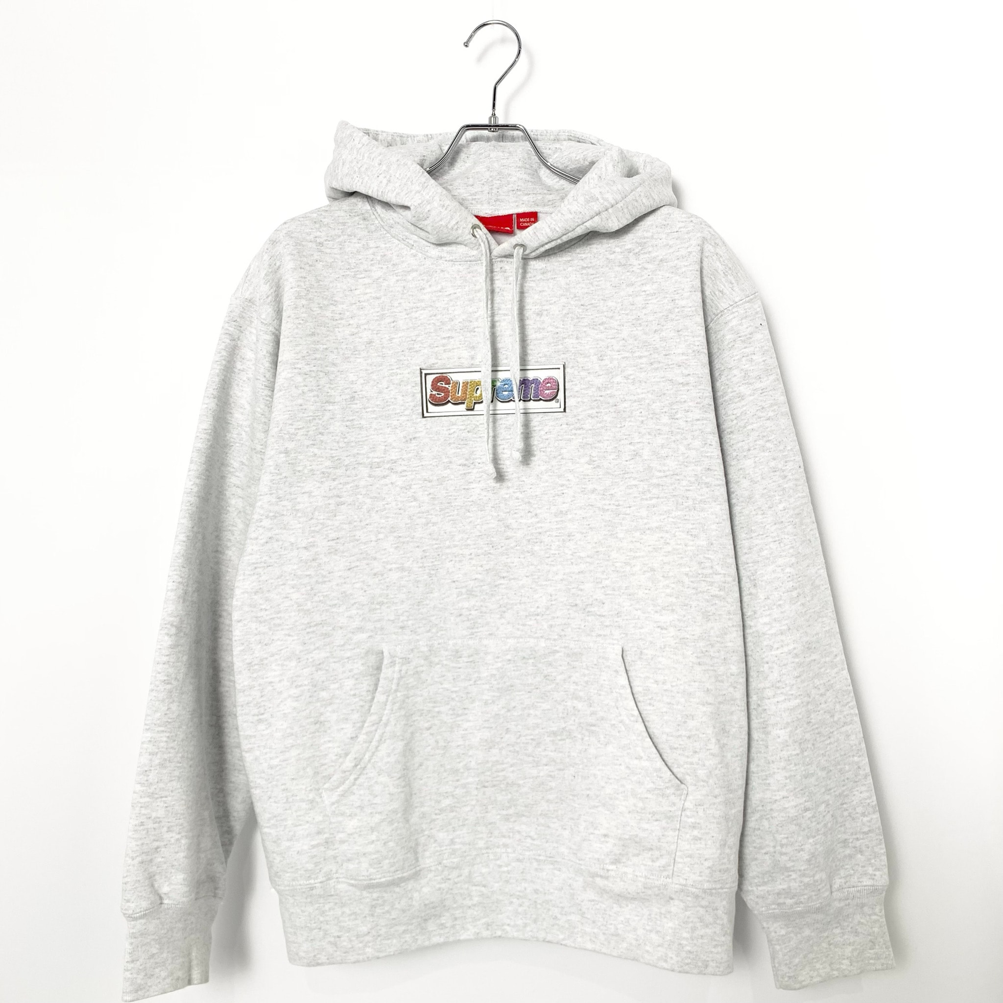 Supreme Bling Box Logo Hooded Sweatshirt "Ash Grey"
