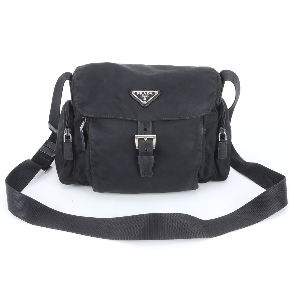 プラダ テスート ナイロントライアングルロゴショルダーバッグ