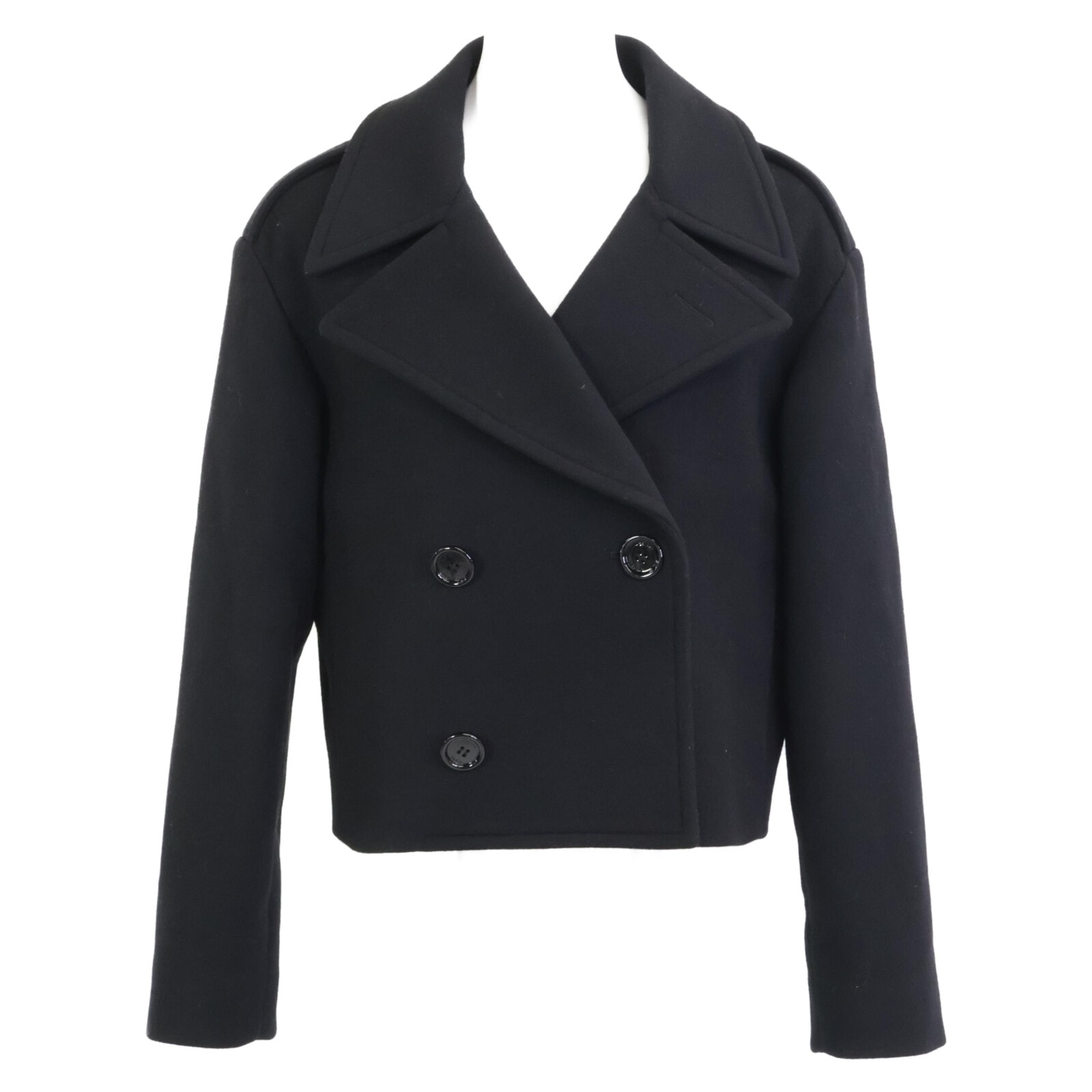 セリーヌ 国内正規 エディ期 2M7256700 カシミヤ ダブルブレスト クロップドショート 38