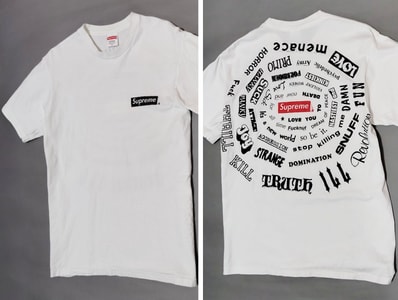Supreme 21ss spiral Tee White