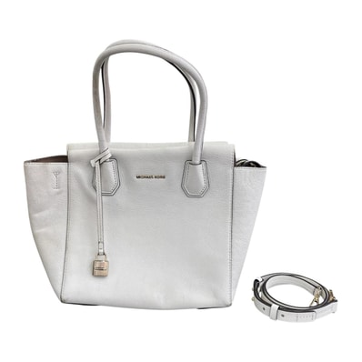 180053 現状品 Michael Kors マイケルコース トートバッグ 2way ショルダーストラップ付き 白 レディース