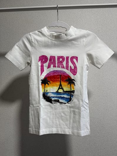 BALENCIAGA Women's Paris Tropical T-Shirt Fitted "White"