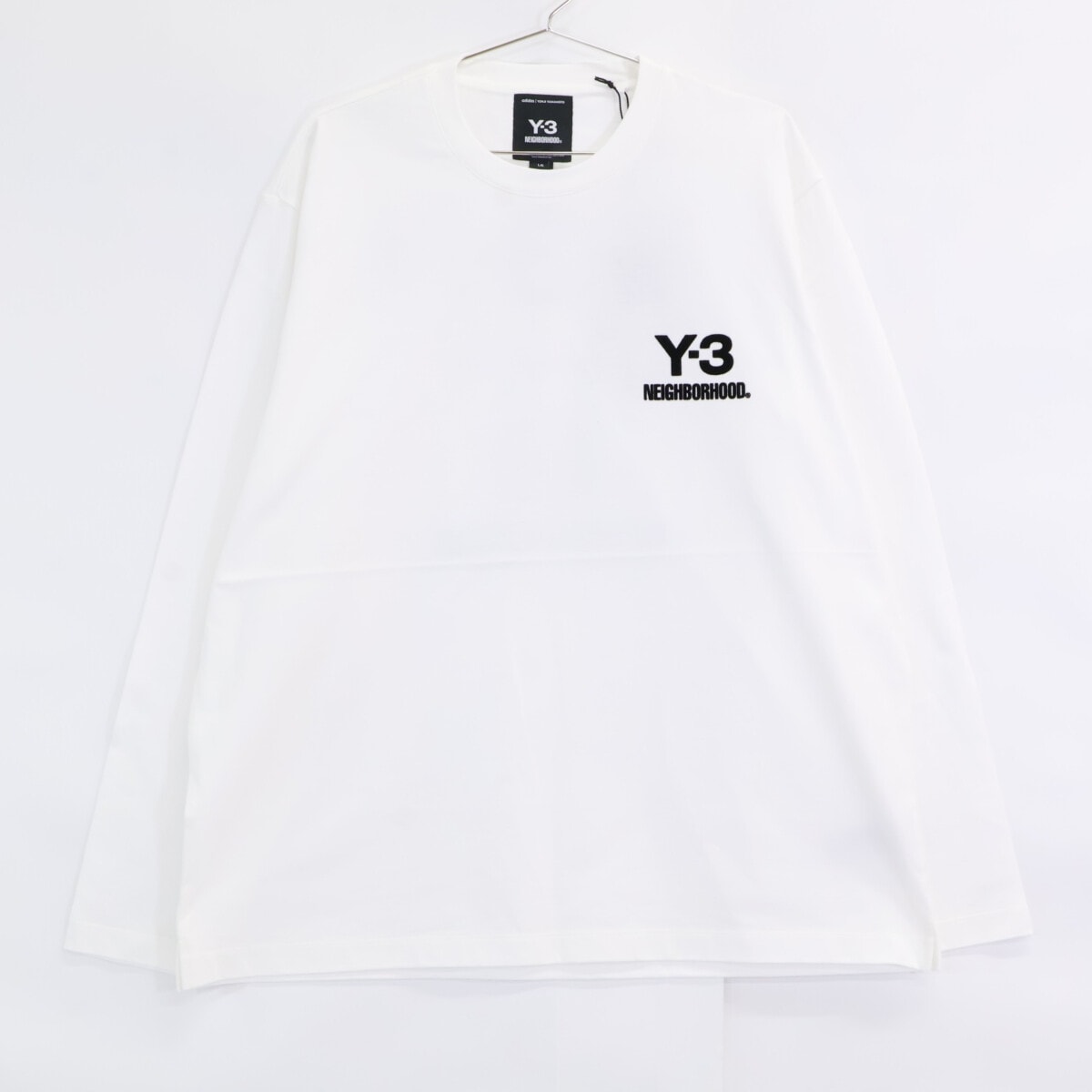 ワイスリー ×NEIGHBORHOOD 25AW JX7455 ホワイト Y-3-Nバックプリント LOGO LS TEE L